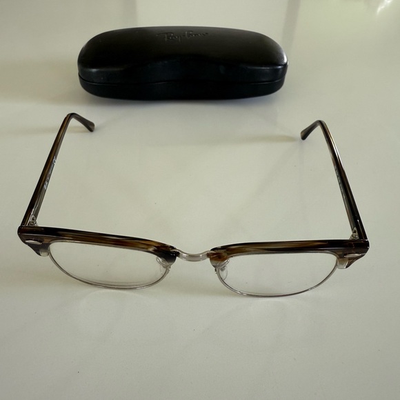 Ray-Ban Black and Silver Clubmaster Glasses prescription - Picture 2 of 7